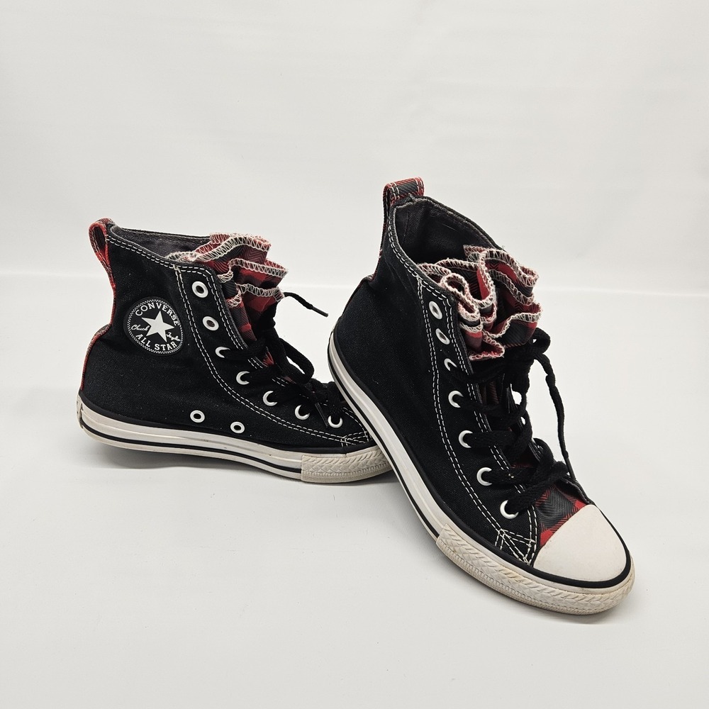 Converse Allstar Chuck Taylor Black/Red Size‎ 1.5 Hi Tops